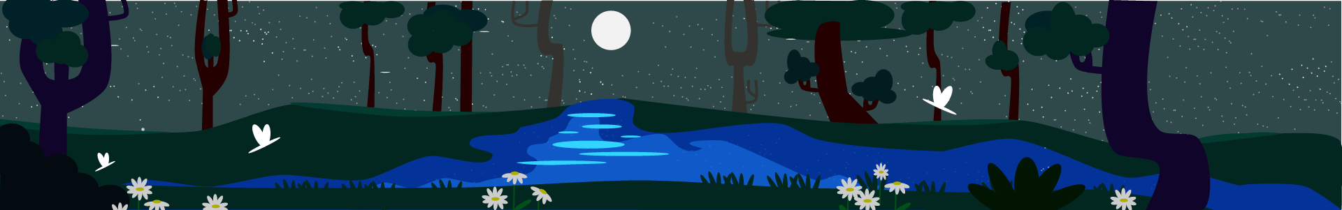 Landscape of the lake in the forest
